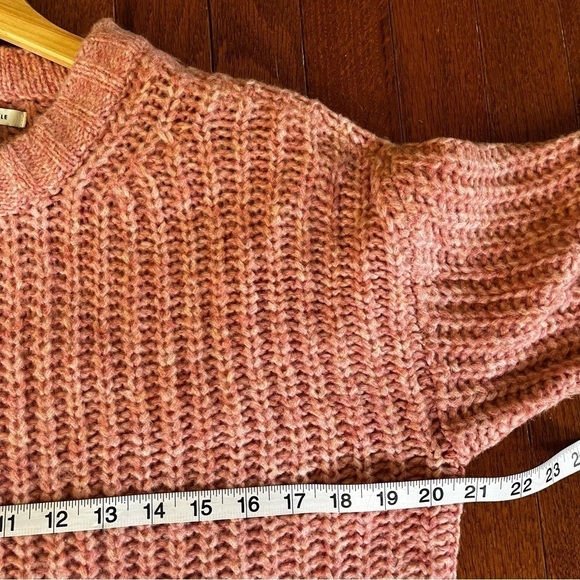 American Eagle | Pale Pink Slightly Cropped Chunky Cozy Crewneck Sweater Size XS - Picture 6 of 8